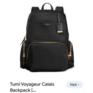 Tumi Calais Black Nylon Voyageur Tech Laptop Travel Backpack Fastship EUC